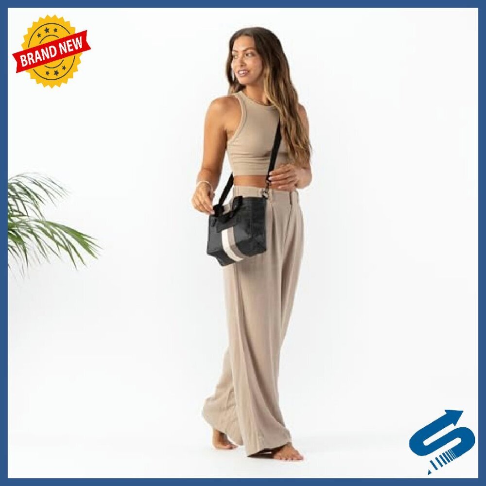 Splash-Proof Crossbody Bag with Zip Closure, Lightweight Mini Tote for Travel - Picture 5 of 8
